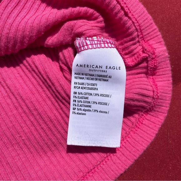 American Eagle crop tank-top in pink. size:M - Picture 3 of 4